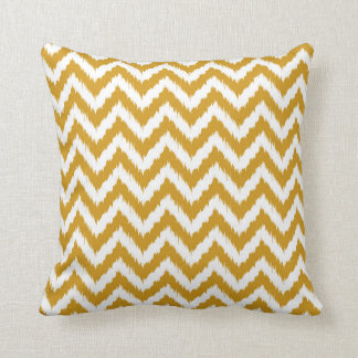 Goldenrod Yellow Chevron Ikat Pattern Kussen