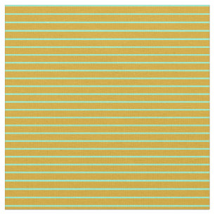Goldenrode en Aquamarine Stripes/Lines Pattern Stof