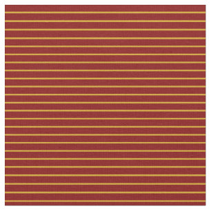 Goldenrode en maroon Lined/Striped Pattern Stof