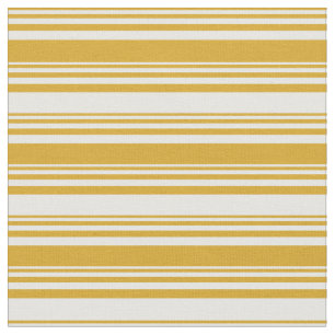 Goldenrode en White Stripes Pattern Stof