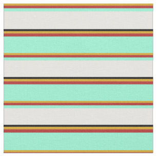 Goldenrode, rood, Aquamarine, wit en zwart, gekleu Stof