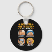Goldens Tee Golden Retriever Security Funny Sleutelhanger (Voorkant)