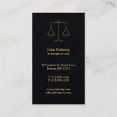 GoldenScales of Justice | Professionele advocaat Visitekaartje (Achterkant)