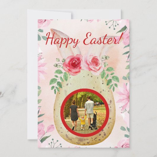 Golder Easter egg with photo Kaart (Voorkant)