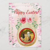 Golder Easter egg with photo Kaart (Voorkant / Achterkant)