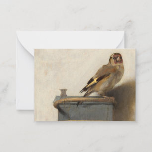 Goldfinch, 1654, van Carel Fabritius Notitiekaartje