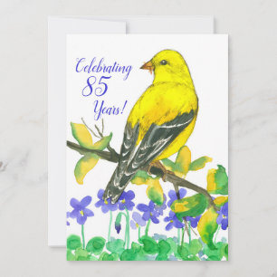 Goldfinch Bird 85ste verjaardag Kaart