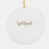Goldfinch Bird Keramisch Ornament (Achterkant)