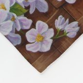 Goldfinch Birds & Apple Blossom Flowers Fleece Deken (Hoek)