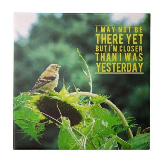 Goldfinch dichter dan ik gisteren positief was tegeltje (Voorkant)