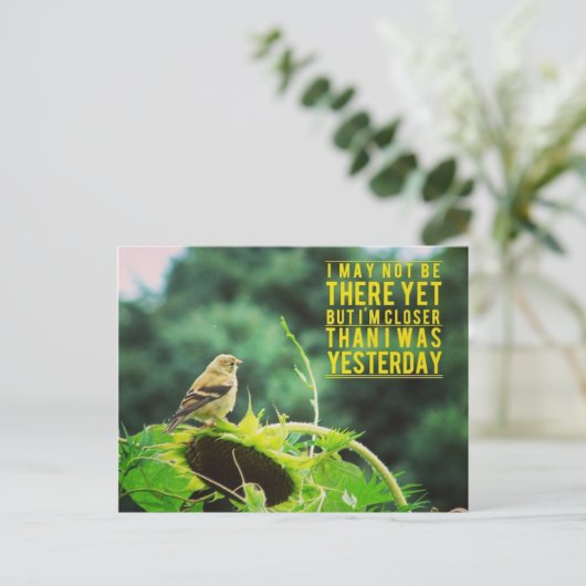 Goldfinch dichter dan ik gisteren was briefkaart (Staand voorkant)