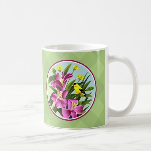 Goldfinch et Mugs de fleurs (Droite)