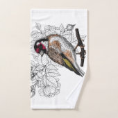 Goldfinch et rose (Serviette à main)