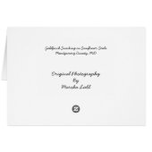 Goldfinch et Sunflowers - Carte blanche (Dos Horizontal)