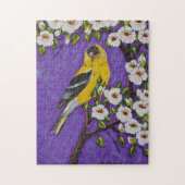 Goldfinch in Pear Blossom Puzzle Legpuzzel (Verticaal)