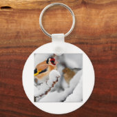 Goldfinch in sneeuw sleutelhanger (Voorkant)