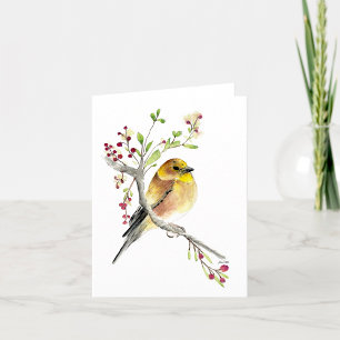 Goldfinch Mooie Waterverf Note Kaart