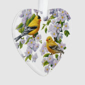 Goldfinch Oiseaux & Fleurs U-Pick Couleur Arrière  (devant)