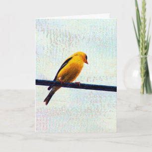 Goldfinch op een stroomlijn kaart