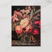 GOLDFINCH, PINK ROSES EN BUTTERFLY Kraft Paper Visitekaartje (Achterkant)