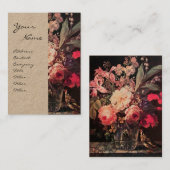 GOLDFINCH, PINK ROSES EN BUTTERFLY Kraft Paper Visitekaartje (Voorkant / Achterkant)