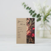 GOLDFINCH, PINK ROSES EN BUTTERFLY Kraft Paper Visitekaartje (Staand voorkant)