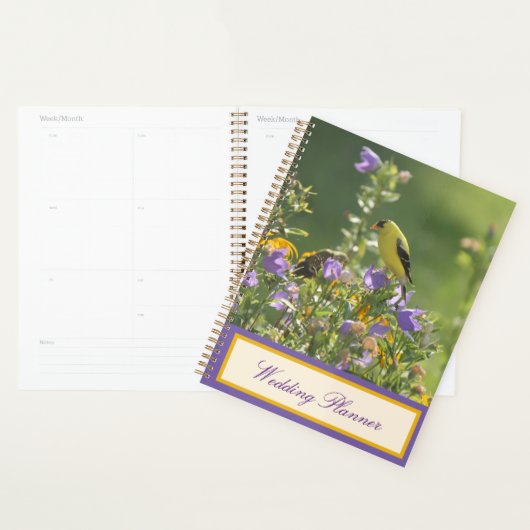 Goldfinch Printemps Jardin Mariage pourpre (Devant avec enveloppe)