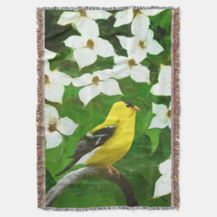Goldfinch schilderen - Kute Original Dog Art Deken