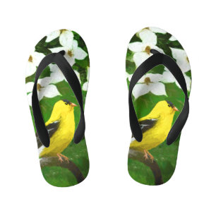 Goldfinch schilderen - Kute Original Dog Art Kinder Teenslippers