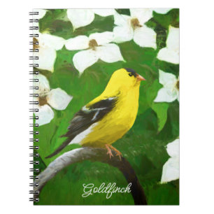 Goldfinch schilderen - Kute Original Dog Art Notitieboek