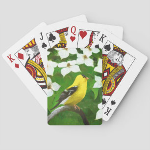Goldfinch schilderen - Kute Original Dog Art Pokerkaarten