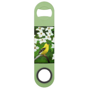 Goldfinch schilderen - Kute Original Dog Art Speed Flessenopener