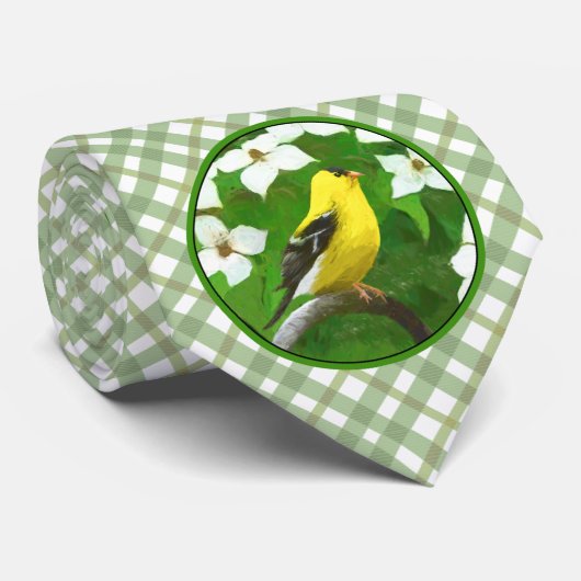 Goldfinch schilderen - Kute Original Dog Art Stropdas (Opgerold)