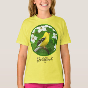 Goldfinch schilderen - Kute Original Dog Art T-Shi T-shirt