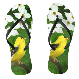 Goldfinch schilderen - Kute Original Dog Art Teenslippers
