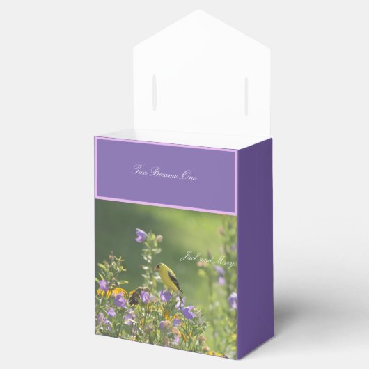 Goldfinch Spring Garden Wedding Bedankdoosjes (Geopend)