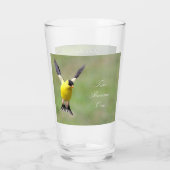 Goldfinch Spring Garden Wedding Glas (Achterkant)