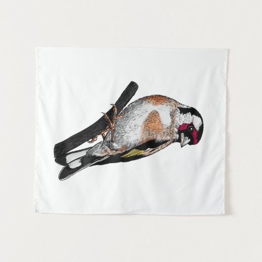 Goldfinch tekening wandkleed (Voorkant (horizontaal))