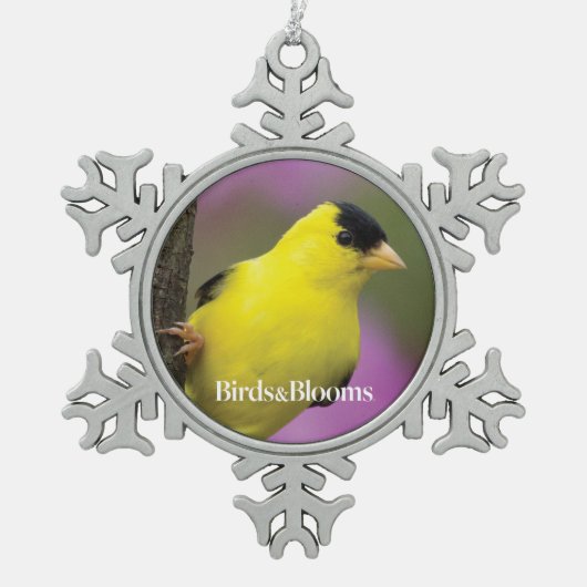 Goldfinch Tin Sneeuwvlok Ornament (Voorkant)