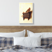 Goldfinch van Carel Fabritius Canvas Afdruk (Insitu (Slaapkamer))