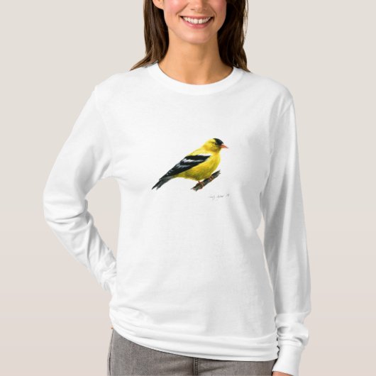 Goldfinch van Cindy Agan T-shirt (Voorkant)