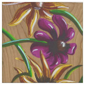 Goldfinches et Fleurs Tissu (Fermer)