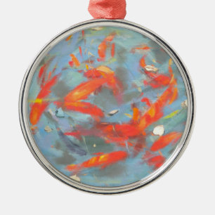 Goldfish 2010 2 metalen ornament