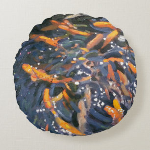 Goldfish 2010 rond kussen