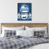 Goldfish Astronaut Canvas Afdruk (Insitu (Slaapkamer))