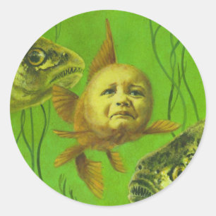 Goldfish Baby Mutant Design Ronde Sticker