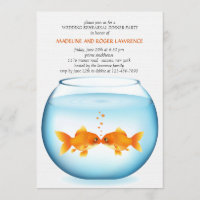 Goldfish Bowl Wedding Rehearsal Dinner Invitation