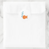 Goldfish Bubbles Ronde Sticker (Tas)