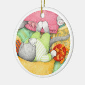 GOLDFISH CRACKERS KAT keramische cirkel Ornament (Links)