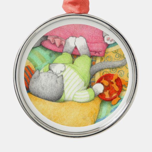 GOLDFISH CRACKERS KAT Premium Rond Ornament (Voorkant)
